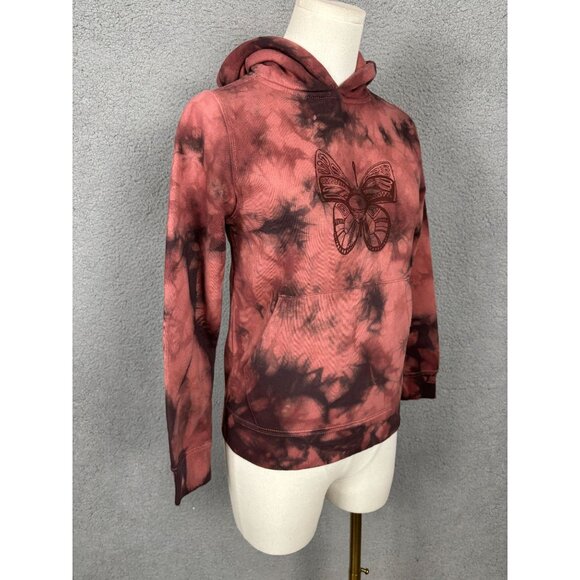 Volcom Tie-Dye Women's Butterfly Hotlapper Fleece Lined Hoodie XS Pink Salt NWTs - Picture 3 of 8